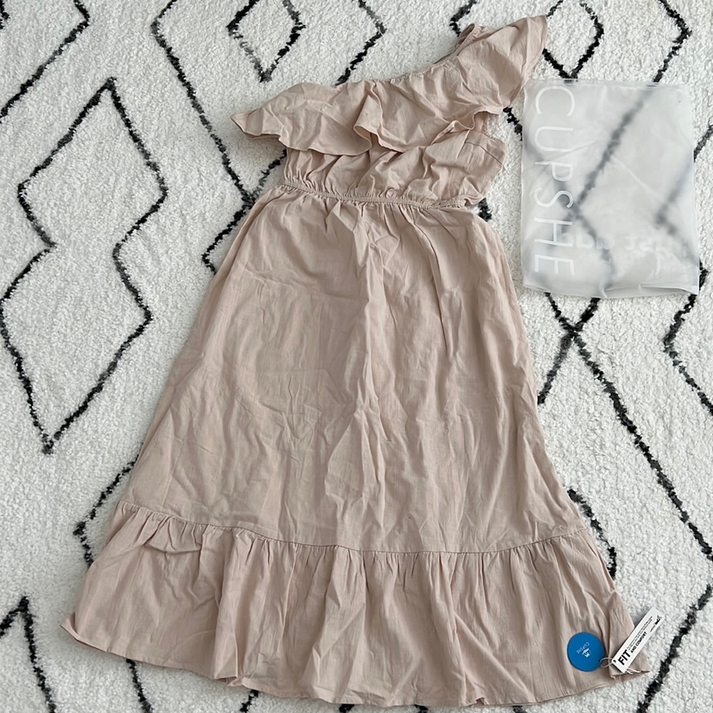 Cupshe One Shoulder Ruffle Dress Small